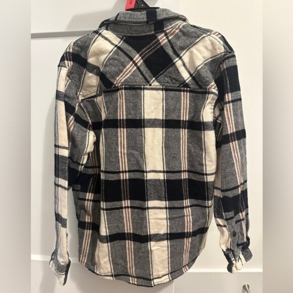 Zara Kids Toddler Black White Red Plaid Flannel Button Down Shirt Size 7 - Picture 5 of 7